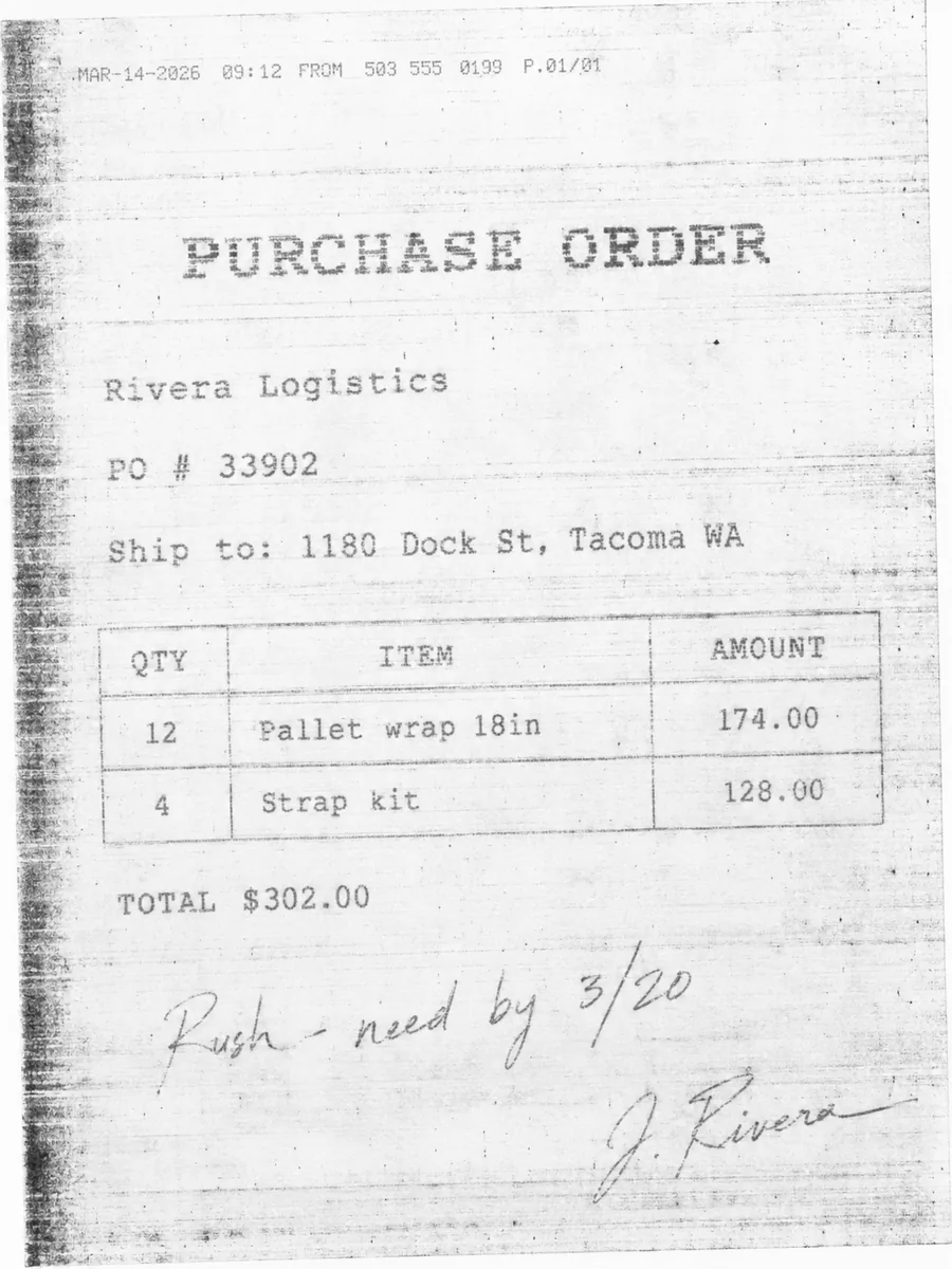 Fax sample